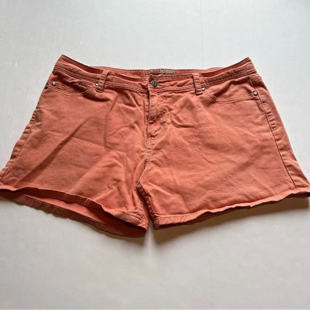 Women's Levi Strauss Signature Shorts Orange Size 14 Misses Cotton